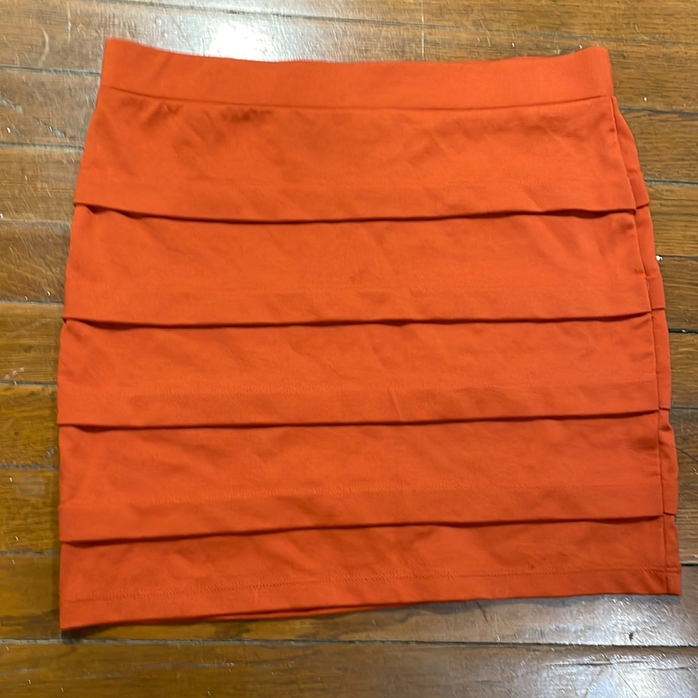 Basic House Orange Mini Skirt